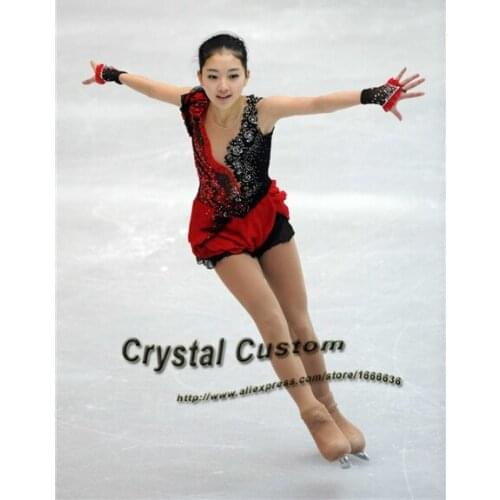 Ice Figure Skating Dress For Kids Fashion New Brand Competition Figure Skating Dresses Crystal Custom DR3601