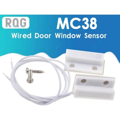 MC-38 MC38 Wired Door Window Sensor 30mm Wire Lengthen Randomly Magnetic Switch Home Alarm System for arduino