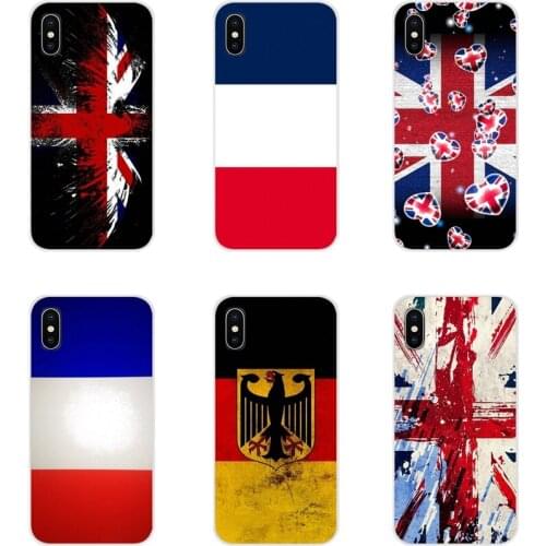 Transparent TPU Cases England UK France German Flag For Huawei G7 G8 P8 P9 P10 P20 P30 Lite Mini Pro P Smart Plus 2017 2018 2019