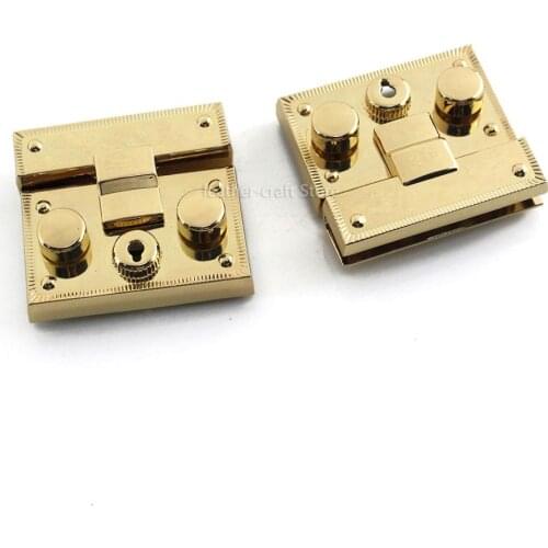 1pcs Metal Zinc Alloy Rectangle Push Lock Durable Novel design For Bag Luggage Hardware DIY Leather Craft Accessorie with Washer