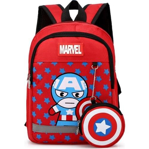 Marvel New Childrens Backpack Spiderman Captain America Super Heroes Kindergarten Kids Backpack Cartoons Boys Children Backpack