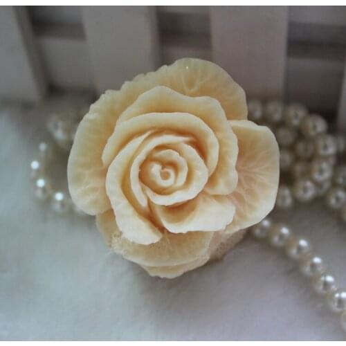 Silicone Mold Flowers Soap Molds Handmade Soap Mold Food Grade Molds Beautiful Rose Shape Soap Making Mould Aroma Stone PRZY 001