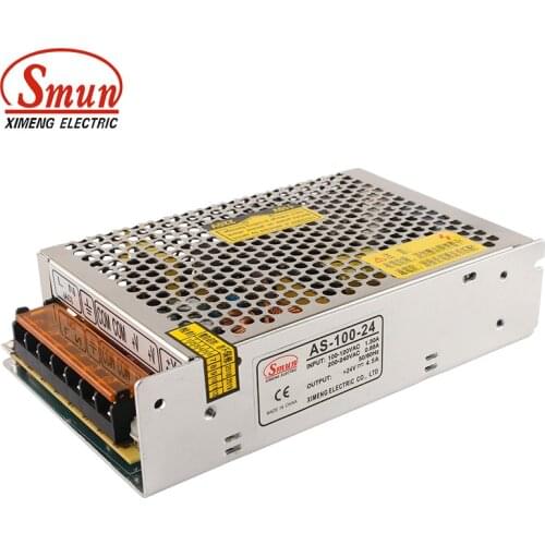 SMUN AS-100-24 110VAC/220VAC to 100W 24V 4A Mini Size SMPS Switching Mode Power Supply