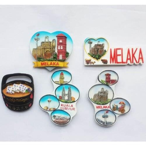 QIQIPP Malaysia tourist souvenirs embossed landscape refrigerator magnets scenic spots tourist accompanying gifts