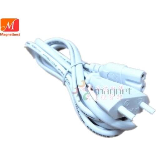 150CM High Quality EU US Plug White Color 8 Type connector AC Cable Power Cables