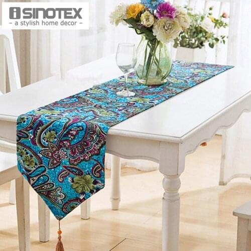 1PCS/lot Linen&Cotton Table Runner Flag Rustic Tablecloth Table Cover Decor Handmade Home Party Dining Room Floral