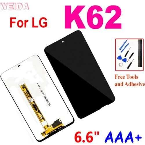 100% Tested 6.6" LCD For LG K62 LCD Display Touch Screen Digitizer Assembly With Frame for LG K62 LCD Replacement Parts