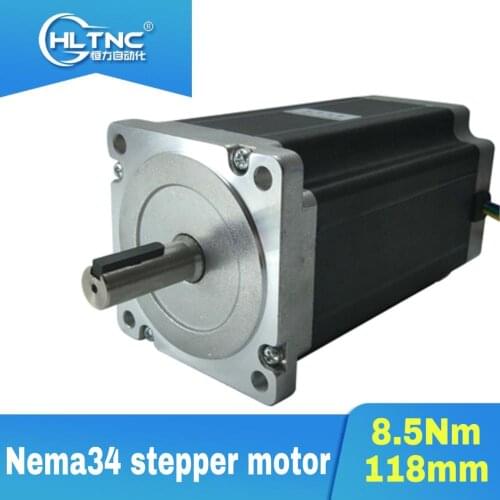 2019 promotion Nema 34 stepper motor 86HS4802 5.6A 8.5Nm 1230oz-in Stepper Motor/118mm for CNC Router/milling Machine