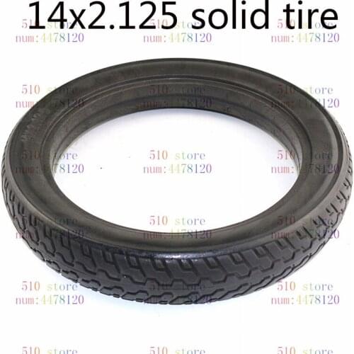 Free shippingSolid Rubber Electric tire 14*2.125 Electrombile Solid Tyre 14x2.125 Inflation-free Tire