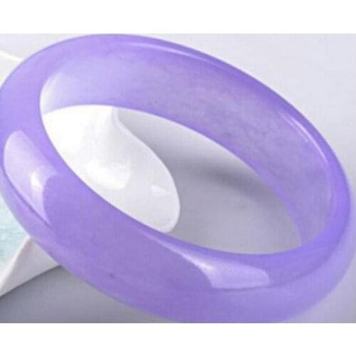 57-62MM Real Natural Violet Alexandrite jade Gemstone bracelet Bangle AAAng