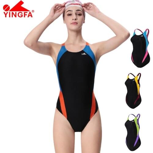 One Piece Swimsuit YINGFA 976 Professional Training Sport Women Swimwear Quick Dry Bathing Suit Female