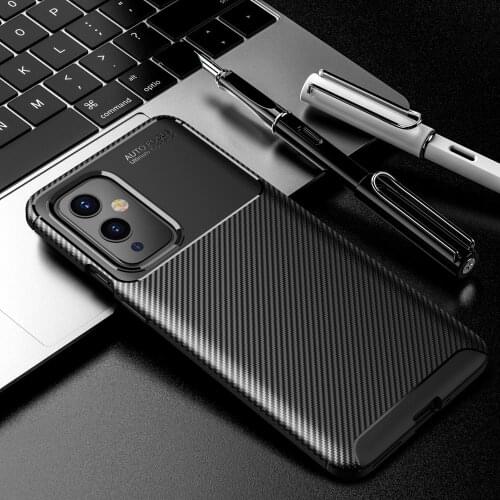 Case For Oneplus 9 Carbon Fiber Shockproof Soft TPU Armor Cover For Oneplus 9 Pro Couqe Fudas