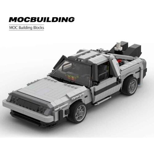Delorin back to the future time machine toy car MOC building block DIY puzzle sports car children leisure puzzle boy birthday gi