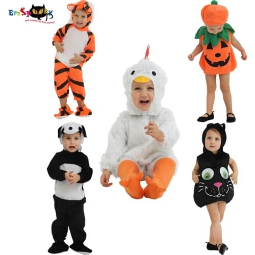 Carnival Infant Halloween Costume for Kids Toddler Animal Rompers Baby Girl Boy Newborn Cosplay Tiger Pumpkin Christmas Chicken