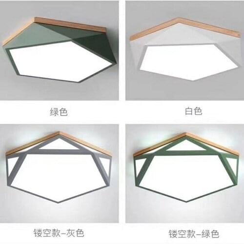 Nordic style master bedroom lamp simple modern living room study lamp creative personality macaron LED ceiling lamp