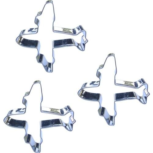 Light Fighter shape 3 piece biscuit cutting molds, baking tools, cake decorating soft candy tools