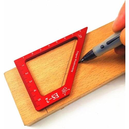 Angle Ruler Right Trapezoid Precise Calibration Aluminum Alloy Professional 45-degree Measuring Gauges Woodworking Ruler