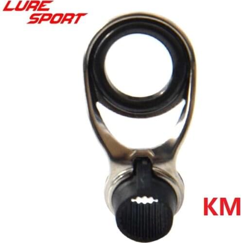 LureSport 4pc KM guide of Telescopic Rod with Steel frame plastic Tube black ring Rod Building component Repair DIY