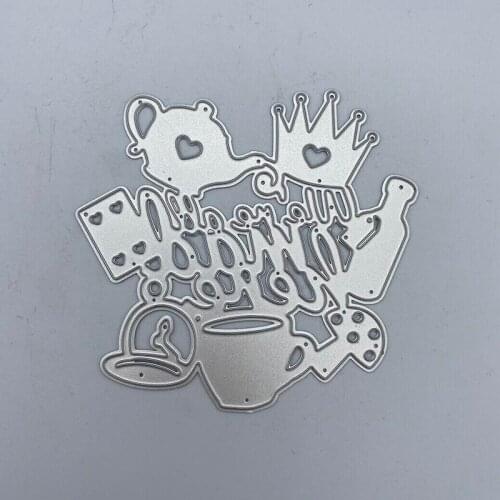 Metal Cutting Dies Tea and wine party DIY Scrapbooking Decorative Embossing Handcraft Die Cutting Template