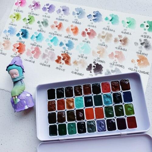 Daniel Smith Mineral Color 35color Watercolor Paint Sub Package Ore Color Acuarelas Mini Sub Package Test Color Tin Box