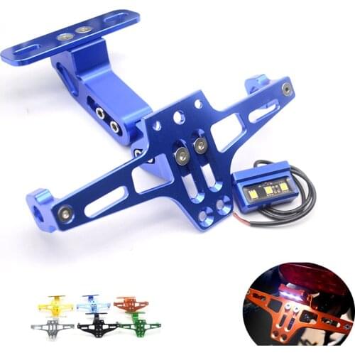 Motorcycle Adjustable Angle License Number Plate Frame Holder Bracket For Yamaha TMAX530 TMAX 500 YBR 125 XMAX XJ6 XJR1300 r3 r6