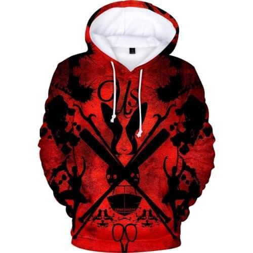 Sidno Newest Horror Movie US 3D Hoodies Men/Women Fashion Harajuku Style Sweatshirt Print Horror Movie US Mens Hoodie