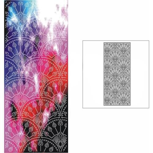 New Slim Dotted Beautiful Peahen Background Plate Craft Embossing 2021 Metal Cutting Dies for DIY Scrapbooking Album Card Making