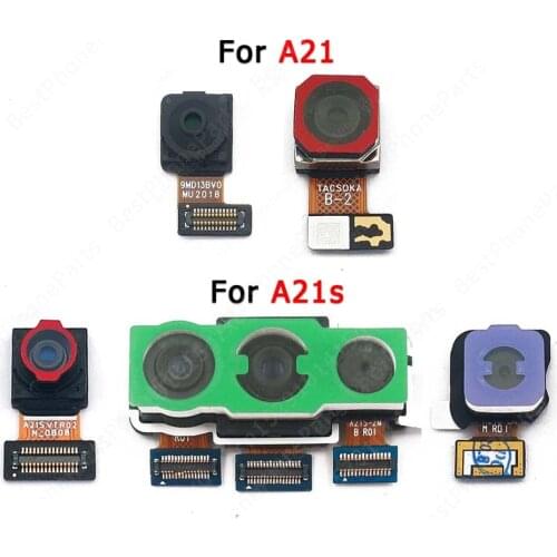 Original Rear Front Camera For Samsung Galaxy A21s A21 Frontal Back Facing Small Selfie Camera Module Flex Repair Spare Parts