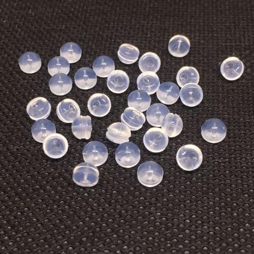 Transparent Environmental Protection Silicone Hamburger Earplug High-Grade Earrings Earplugs DIY Earring Accessories