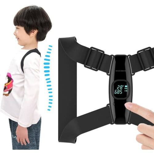 Custom Angle Smart Posture Correction Belt For Adult&Children Correct Hunchback Spine Posture Corrector Upper Back Brace Black
