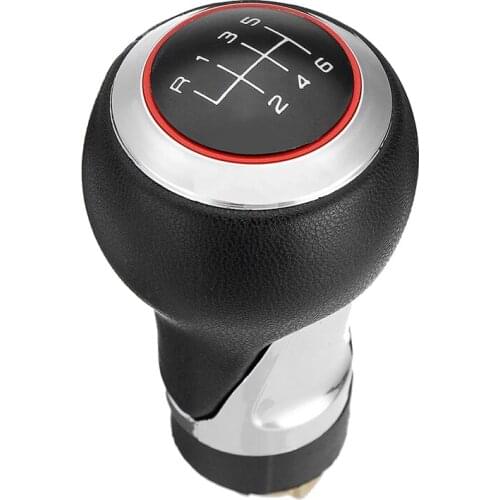 6 Speed PU Leather Car Gear Knob Shift For- A3 A4 B6 B7 A6 S4 B8 A5 8T Q5 8R Skoda Seat