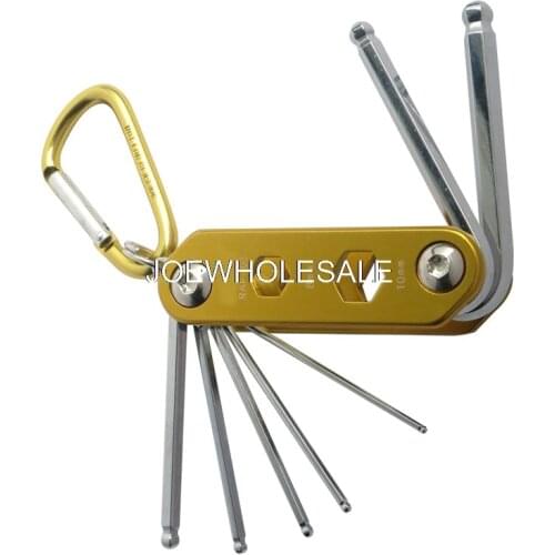 Alloy steel RAF-03 Foldable Keyring 11 In 1 Ball head inner hexagon wrench Metric