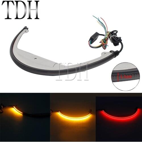 LED Fender Light Motorcycle Flowing Tail Brake Turn Signal Light Bar Fender Eliminator Kit For Suzuki Boulevard M109R M90 '06-Up