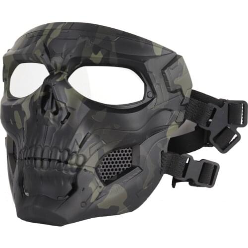 Arisoft Paintball Tactical Hunting Skull Mask Halloween Party Game Mask Outdoor Combat CS Shooting War Game Face Protective Mask