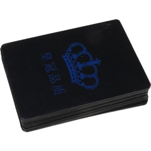 Waterproof Plastic Poker Playing Cards, Black PVC Poker Table Cards Classic Magic Tricks Tool Deck (54pcs)