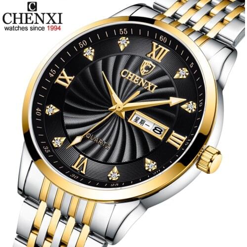 Womage Mens Gold Watch