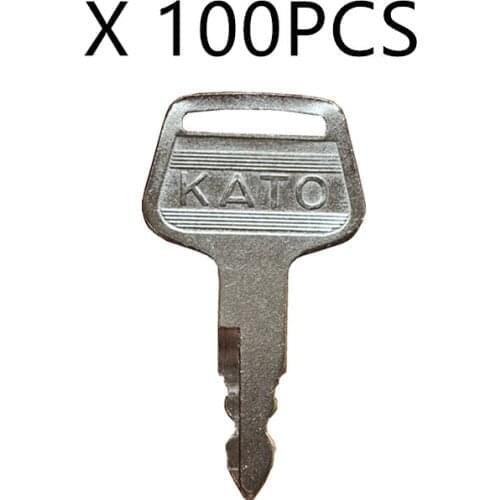 100 Pcs Ignition key For KATO Excavator Heavy Equipment KV02 HD 719-10306001 Starter Switch Free Shipping