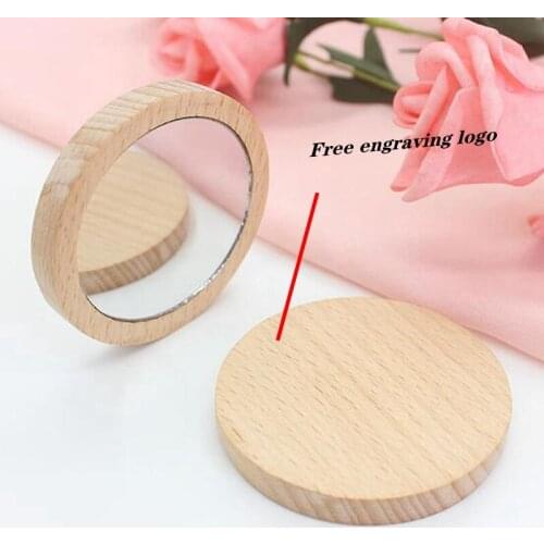 100pcs/lot Personalized name date Wooden Mirror Custom Wedding Favors And Gifts Wedding Gifts For Guests Wedding Souvenirs