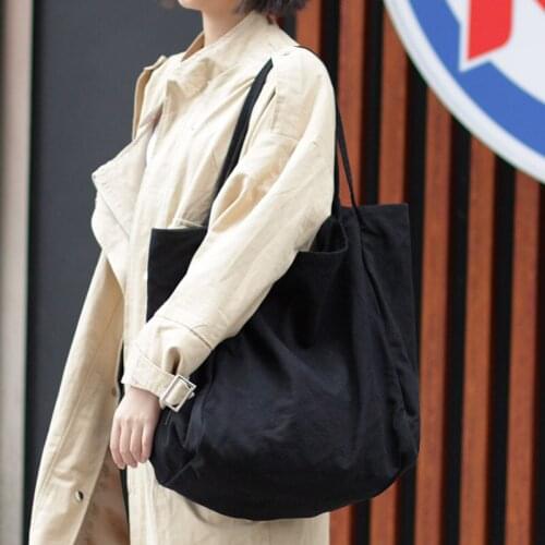 2020 Woman Bag Simple Large Capacity Canvas Bag Net Red Fashion Literature Single Shoulder Bag Leisure Washing Cloth Bag Handbag