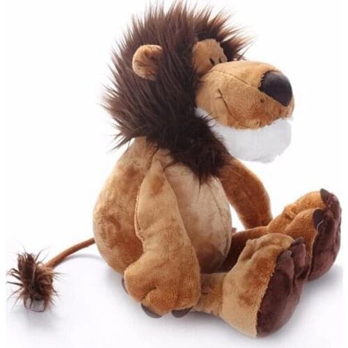 25CM Hot Simulation Lion Stuffed Plush Doll Jungle Series Stuffed Animal Toys for Kids Children Gift