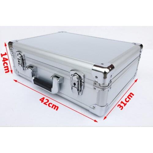 Aluminum Tool case suitcase toolbox password box File box Impact resistant safety case equipment Instrument remote control box
