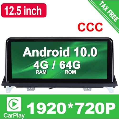 64G ROM Android 10.0 Car GPS Navigation Media Stereo Radio For BMW X5 E70 X6 E71 2007- 2010 with CCC System