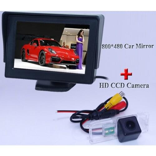 Car Parking Color Camera monitor +Wide Angle HD Night Vision Car Rear View Camera for VW Polo Golf Jetta Magotan Passat B6 Bora