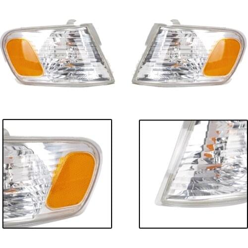 Car Side Corner Light Marker Turn Signal Parking Lamp Housing Left/Right Front Bumper Light Cover For Toyota Corolla 2001 2002