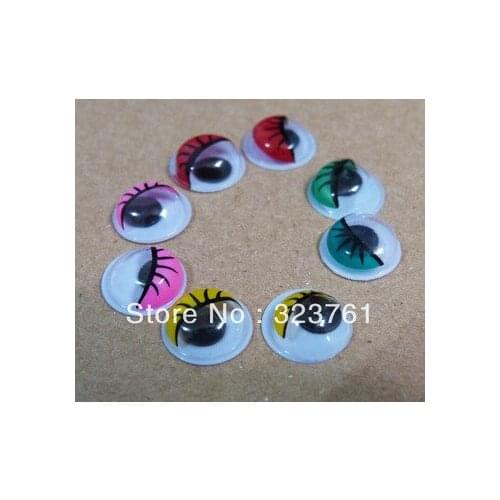 Free shipping!!! 1000pcs/lot 10mm mixed color painting mobile toy eyes Doll Accessories