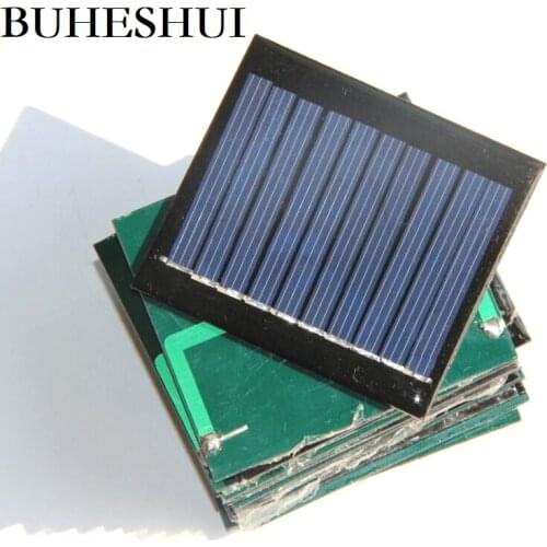 BUHESHUI Wholesale 5V 0.3W Solar Panel Solar Cell Polycrystalline DIY Solar Charger For 3.7V Battery Study Toy 53*60MM 1000pcs