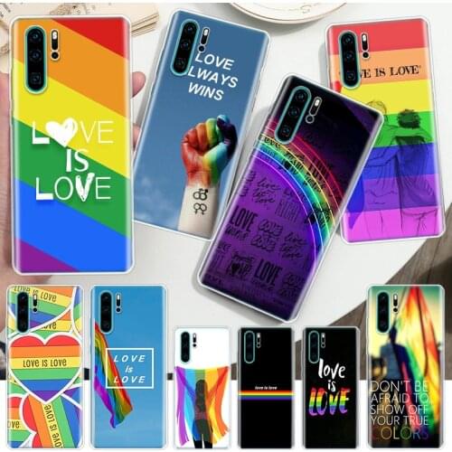 Love Is Love Gay Lesbian LGBT Rainbow Pride Le Soft Phone Case For Huawei Honor 10 9 20 Lite Y5 Y6 Y7 Y9 8A 8X 8S 7A 7X 9X 10i 2