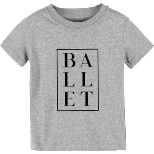 Ballet Square Print Kids tshirt Boy Girl shirt Children Toddler Clothes Funny Street Top Tees CZ-135