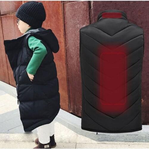 USB Childrens Heated Jacket Winter Jacket Charging Teenagers Heated Vest Warm Outdoor Wear Safety Intelligent Heated Jacket