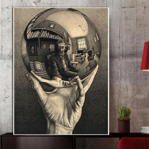 Escher Surreal Geometric Artwork Art Canvas Painting Posters and Prints Wall Art Picture Abstract Decorative Home Decoration